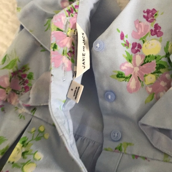 Beautiful Janie and Jack blue floral dress 5 like new - Picture 5 of 6